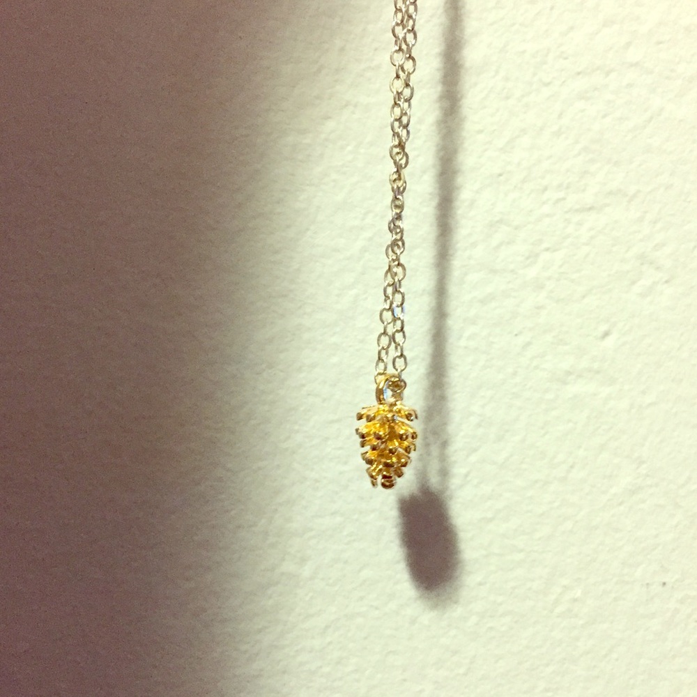 Gold Pinecone Necklace